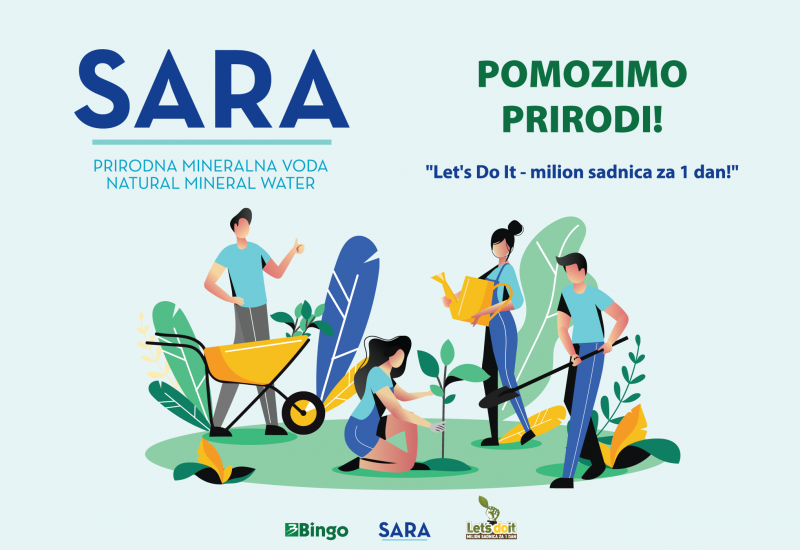 Kupovinom vode SARA podržite projekt Let's Do It - milijun sadnica za jedan dan!